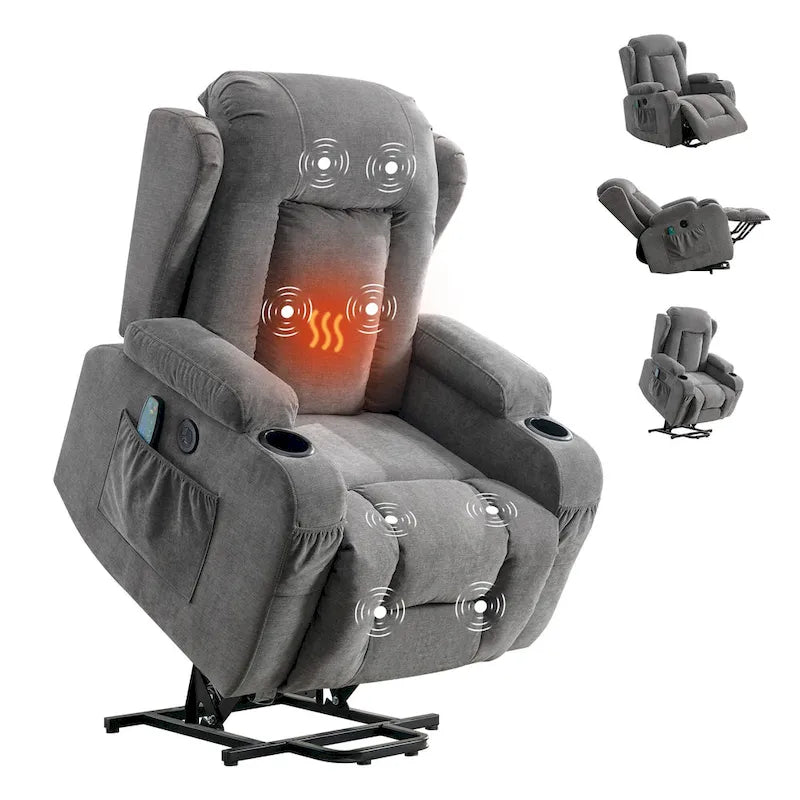 Fauteuil inclinable pour salon avec poche latérale