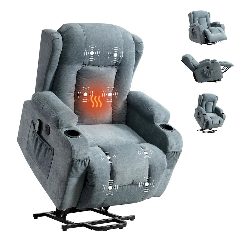 Fauteuil inclinable pour salon avec poche latérale