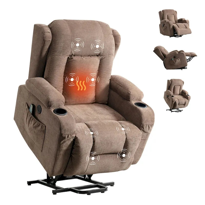 Fauteuil inclinable pour salon avec poche latérale