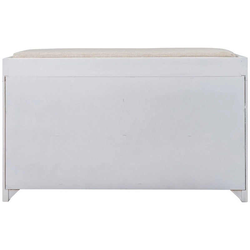 Banc de rangement en bois massif à 3 tiroirs