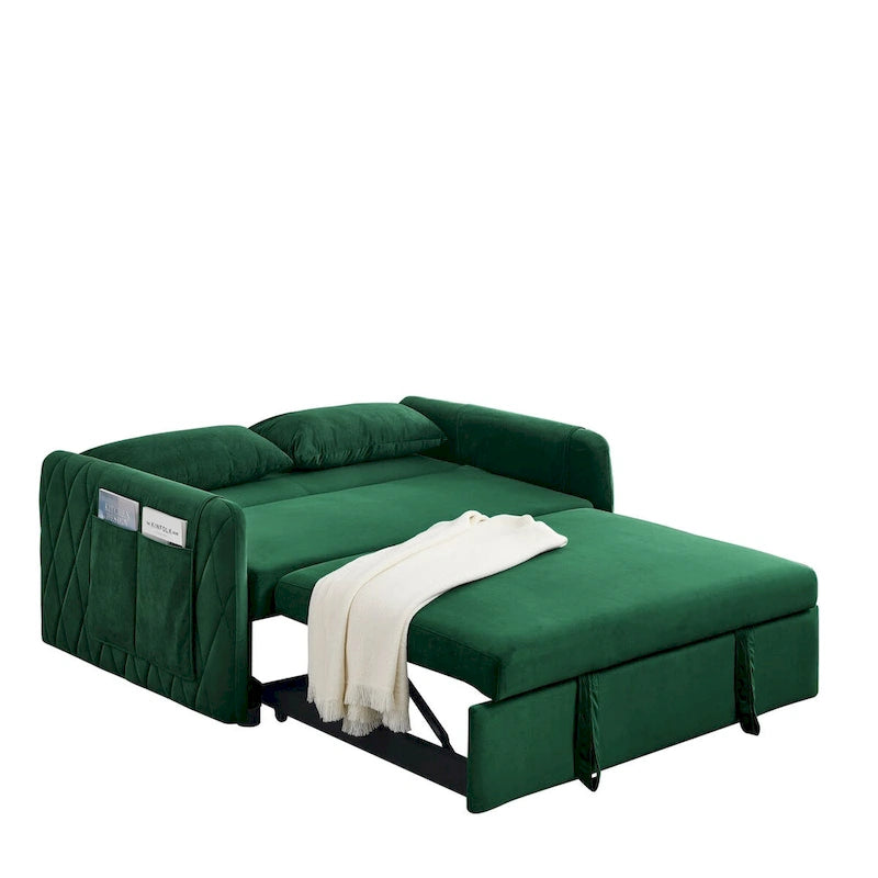Canapé-lit convertible moderne 55 avec 2 pochettes latérales amovibles