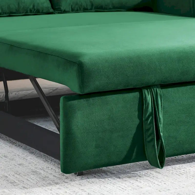 Canapé-lit convertible moderne 55 avec 2 pochettes latérales amovibles