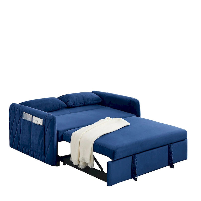 Canapé-lit convertible moderne 55 avec 2 pochettes latérales amovibles