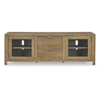 Meuble TV 80" marron clair pour TV jusqu'à 92" - 79,63 L x 20 P x 28 H
