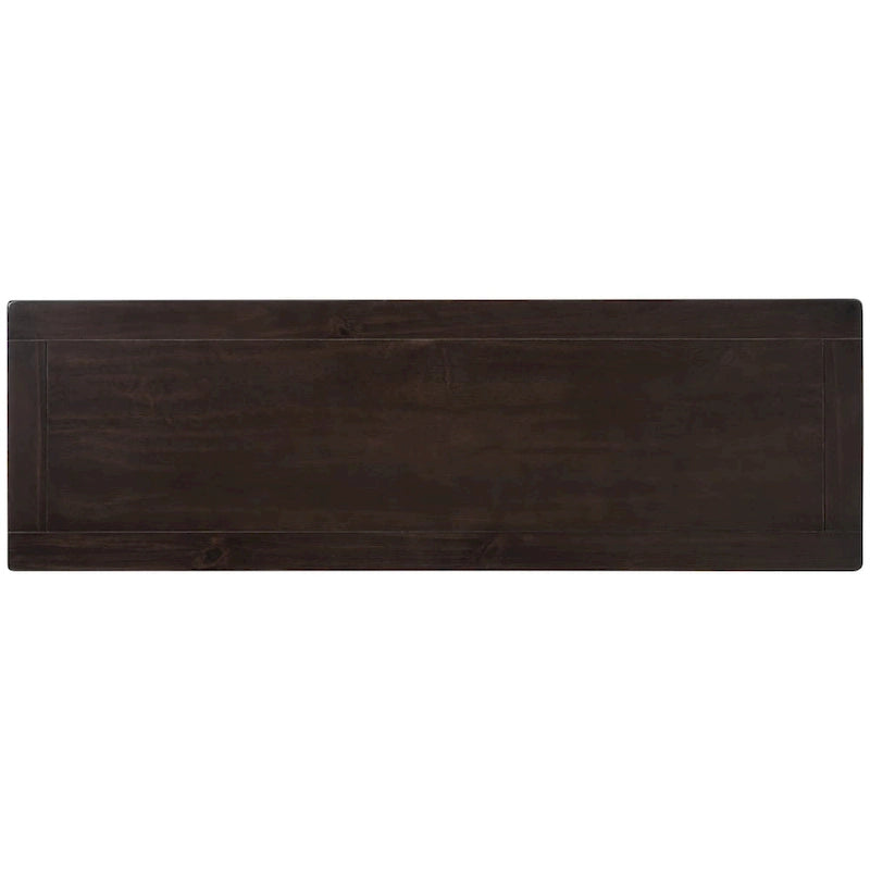 Console rétro avec deux étagères ouvertes, cadre et pieds en bois de pin massif pour salon