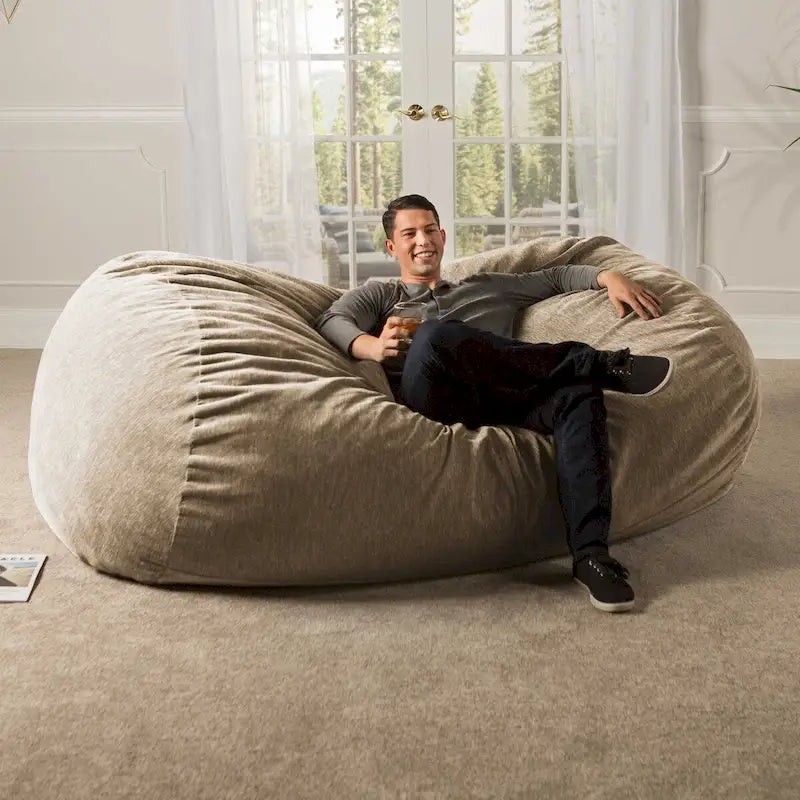Pouf géant pour adultes - Chenille de qualité supérieure