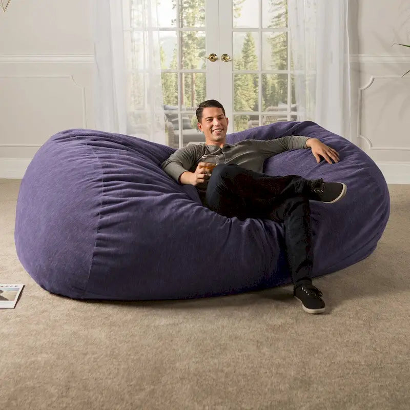 Pouf géant pour adultes - Chenille de qualité supérieure
