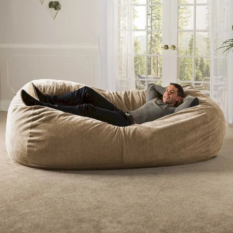 Pouf géant pour adultes - Chenille de qualité supérieure